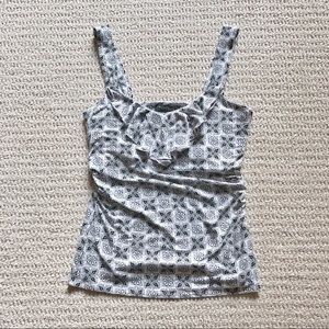 White House Black Market Dressy Ruffle Tank Top